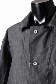 画像をギャラリービューアに読み込む, KLASICA "SOLO WOOD" LOOSE FIT SHORT COVER ALL / 9.7oz COTTON x LINEN CHAMBRAY (GRAY DENIM)