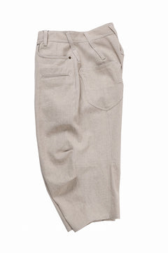 画像をギャラリービューアに読み込む, beauty : beast 8Q PUSSY PANTS / COTTON FLAX TWILL (BEIGE)