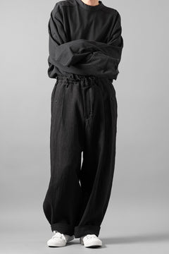 画像をギャラリービューアに読み込む, Y's for men TRIPLE STITCH PANTS / 40 LINEN (BLACK)