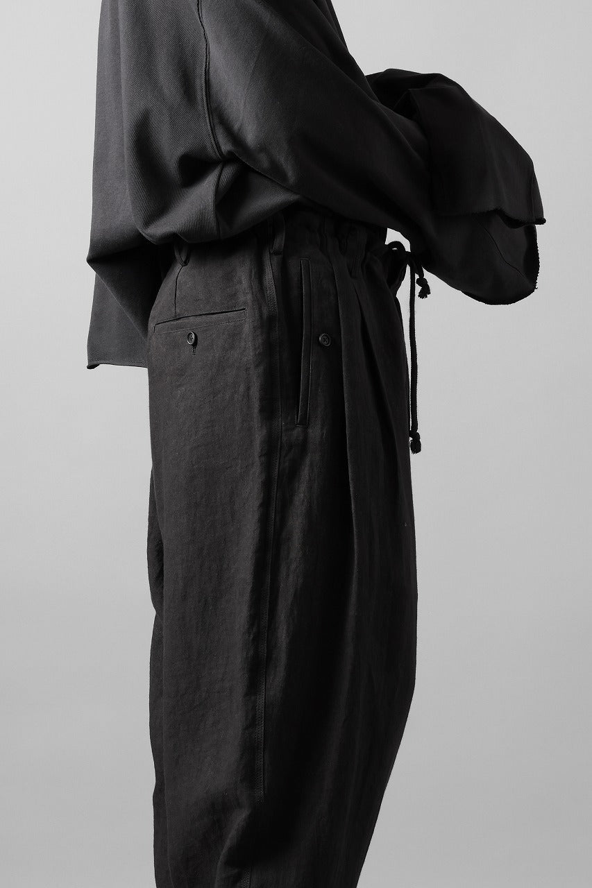 画像をギャラリービューアに読み込む, Y's for men TRIPLE STITCH PANTS / 40 LINEN (BLACK)