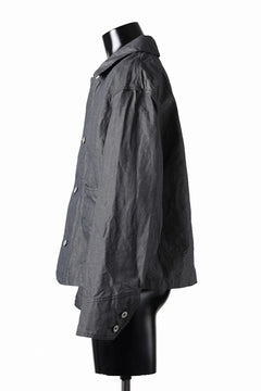 画像をギャラリービューアに読み込む, KLASICA "SOLO WOOD" LOOSE FIT SHORT COVER ALL / 9.7oz COTTON x LINEN CHAMBRAY (GRAY DENIM)