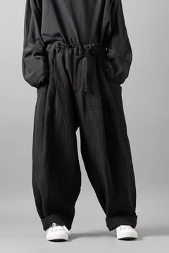 画像をギャラリービューアに読み込む, Y's for men TRIPLE STITCH PANTS / 40 LINEN (BLACK)