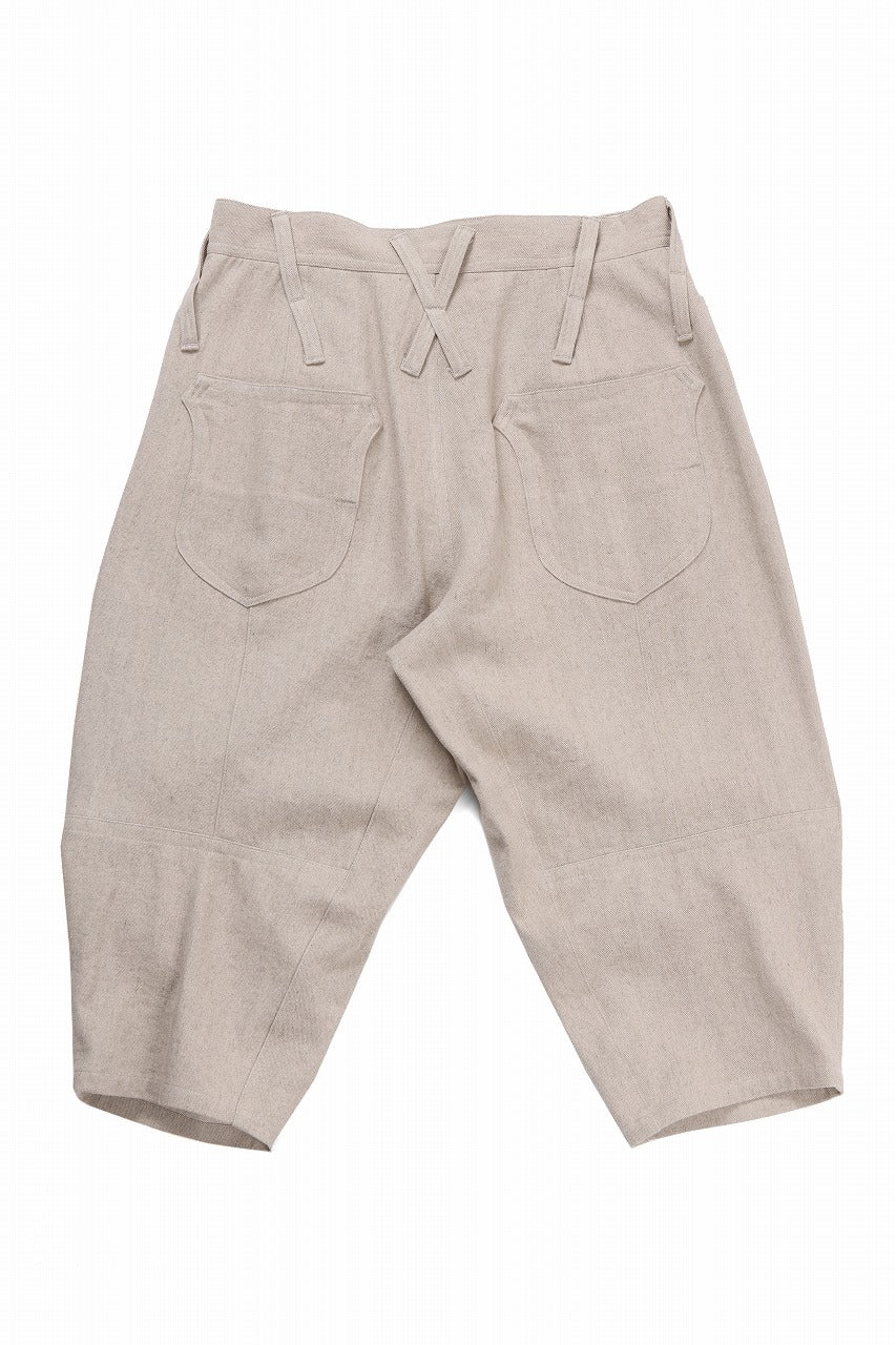 画像をギャラリービューアに読み込む, beauty : beast 8Q PUSSY PANTS / COTTON FLAX TWILL (BEIGE)