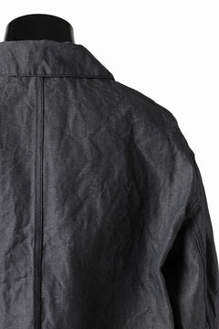 画像をギャラリービューアに読み込む, KLASICA "SOLO WOOD" LOOSE FIT SHORT COVER ALL / 9.7oz COTTON x LINEN CHAMBRAY (GRAY DENIM)