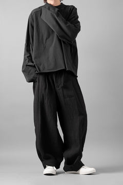 画像をギャラリービューアに読み込む, Y's for men TRIPLE STITCH PANTS / 40 LINEN (BLACK)