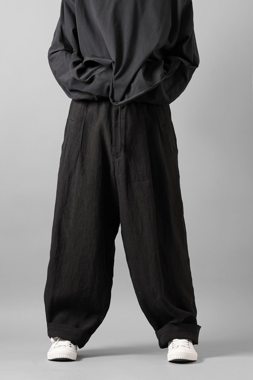 画像をギャラリービューアに読み込む, Y's for men TRIPLE STITCH PANTS / 40 LINEN (BLACK)