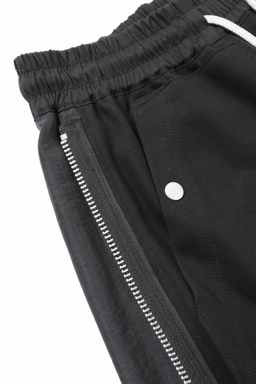 画像をギャラリービューアに読み込む, A.F ARTEFACT SIDE ZIP SARROUEL TRACK PANTS (BLACK)