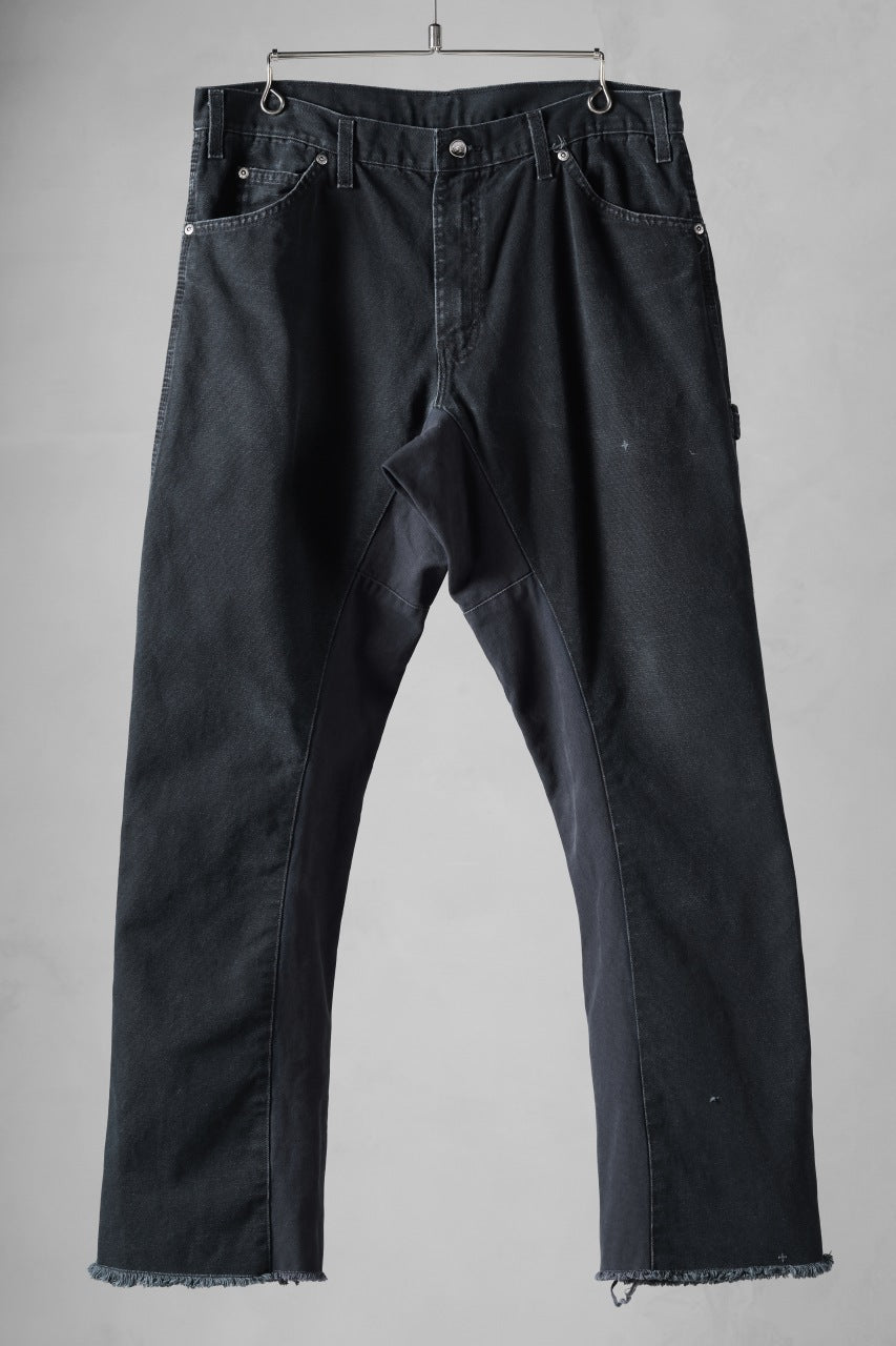 画像をギャラリービューアに読み込む, CHANGES x LOOM exclusive REMAKE REGULAR FIT CARPENTER PANTS / VINTAGE DUCK FABRIC (STONE WASHED) (BLACK #C)