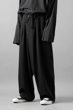 画像をギャラリービューアに読み込む, Y's for men 12 TACK WAIST PANTS / WRINKLE WOOL GABARDINE (BLACK)