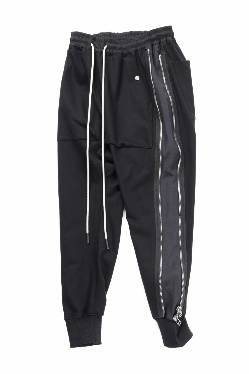 画像をギャラリービューアに読み込む, A.F ARTEFACT SIDE ZIP SARROUEL TRACK PANTS (BLACK)
