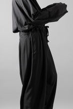 画像をギャラリービューアに読み込む, Y's for men 12 TACK WAIST PANTS / WRINKLE WOOL GABARDINE (BLACK)