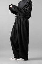 画像をギャラリービューアに読み込む, Y's for men 12 TACK WAIST PANTS / WRINKLE WOOL GABARDINE (BLACK)