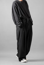 画像をギャラリービューアに読み込む, Y's for men 12 TACK WAIST PANTS / WRINKLE WOOL GABARDINE (BLACK)