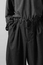 画像をギャラリービューアに読み込む, Y's for men 12 TACK WAIST PANTS / WRINKLE WOOL GABARDINE (BLACK)