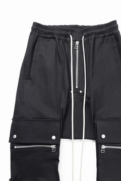 画像をギャラリービューアに読み込む, A.F ARTEFACT FLAP ZIP SARROUEL SKINNY PANTS / HI-STRETCH DENIM (BLACK)
