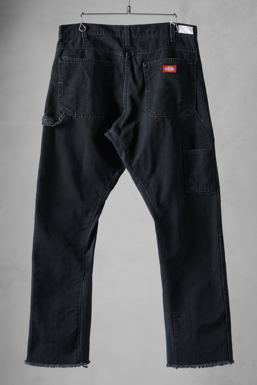 画像をギャラリービューアに読み込む, CHANGES x LOOM exclusive REMAKE REGULAR FIT CARPENTER PANTS / VINTAGE DUCK FABRIC (STONE WASHED) (BLACK #C)