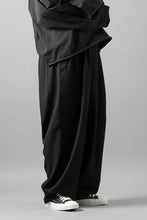 画像をギャラリービューアに読み込む, Y's for men 12 TACK WAIST PANTS / WRINKLE WOOL GABARDINE (BLACK)