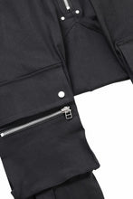 画像をギャラリービューアに読み込む, A.F ARTEFACT FLAP ZIP SARROUEL SKINNY PANTS / HI-STRETCH DENIM (BLACK)