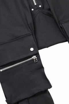 画像をギャラリービューアに読み込む, A.F ARTEFACT FLAP ZIP SARROUEL SKINNY PANTS / HI-STRETCH DENIM (BLACK)