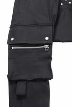 画像をギャラリービューアに読み込む, A.F ARTEFACT FLAP ZIP SARROUEL SKINNY PANTS / HI-STRETCH DENIM (BLACK)