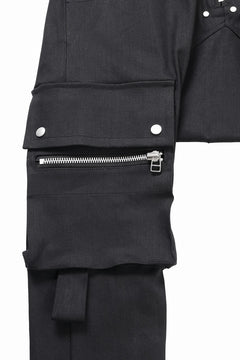 画像をギャラリービューアに読み込む, A.F ARTEFACT FLAP ZIP SARROUEL SKINNY PANTS / HI-STRETCH DENIM (BLACK)