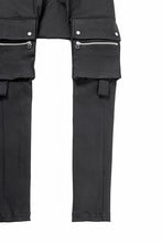 画像をギャラリービューアに読み込む, A.F ARTEFACT FLAP ZIP SARROUEL SKINNY PANTS / HI-STRETCH DENIM (BLACK)