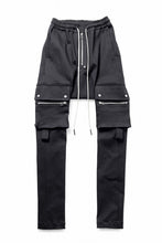 画像をギャラリービューアに読み込む, A.F ARTEFACT FLAP ZIP SARROUEL SKINNY PANTS / HI-STRETCH DENIM (BLACK)