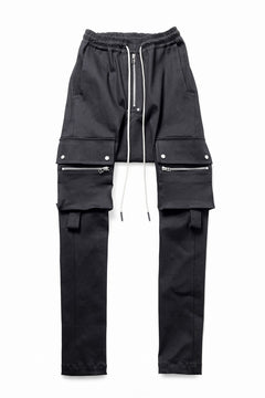 画像をギャラリービューアに読み込む, A.F ARTEFACT FLAP ZIP SARROUEL SKINNY PANTS / HI-STRETCH DENIM (BLACK)