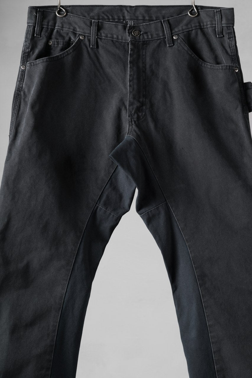 画像をギャラリービューアに読み込む, CHANGES x LOOM exclusive REMAKE REGULAR FIT CARPENTER PANTS / VINTAGE DUCK FABRIC (STONE WASHED) (BLACK #D)