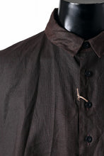画像をギャラリービューアに読み込む, KLASICA "SH-047" EXTRA DROPPED 1/2 SLEEVE SHIRTS / BENGARA & SUMI COATED LINEN (BENGARA)