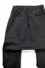 画像をギャラリービューアに読み込む, A.F ARTEFACT FLAP ZIP SARROUEL SKINNY PANTS / HI-STRETCH DENIM (BLACK)