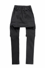 画像をギャラリービューアに読み込む, A.F ARTEFACT FLAP ZIP SARROUEL SKINNY PANTS / HI-STRETCH DENIM (BLACK)