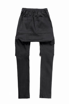 画像をギャラリービューアに読み込む, A.F ARTEFACT FLAP ZIP SARROUEL SKINNY PANTS / HI-STRETCH DENIM (BLACK)