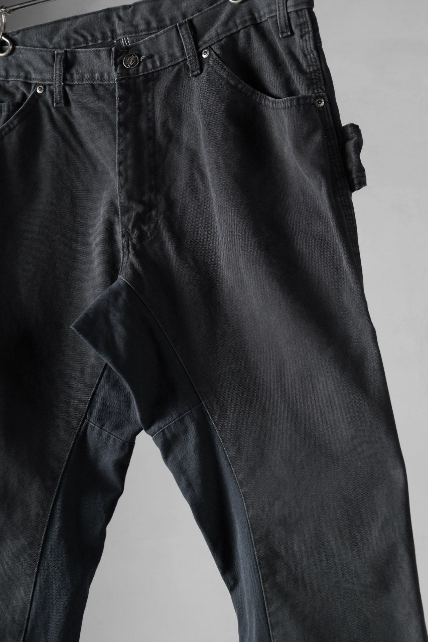 画像をギャラリービューアに読み込む, CHANGES x LOOM exclusive REMAKE REGULAR FIT CARPENTER PANTS / VINTAGE DUCK FABRIC (STONE WASHED) (BLACK #D)