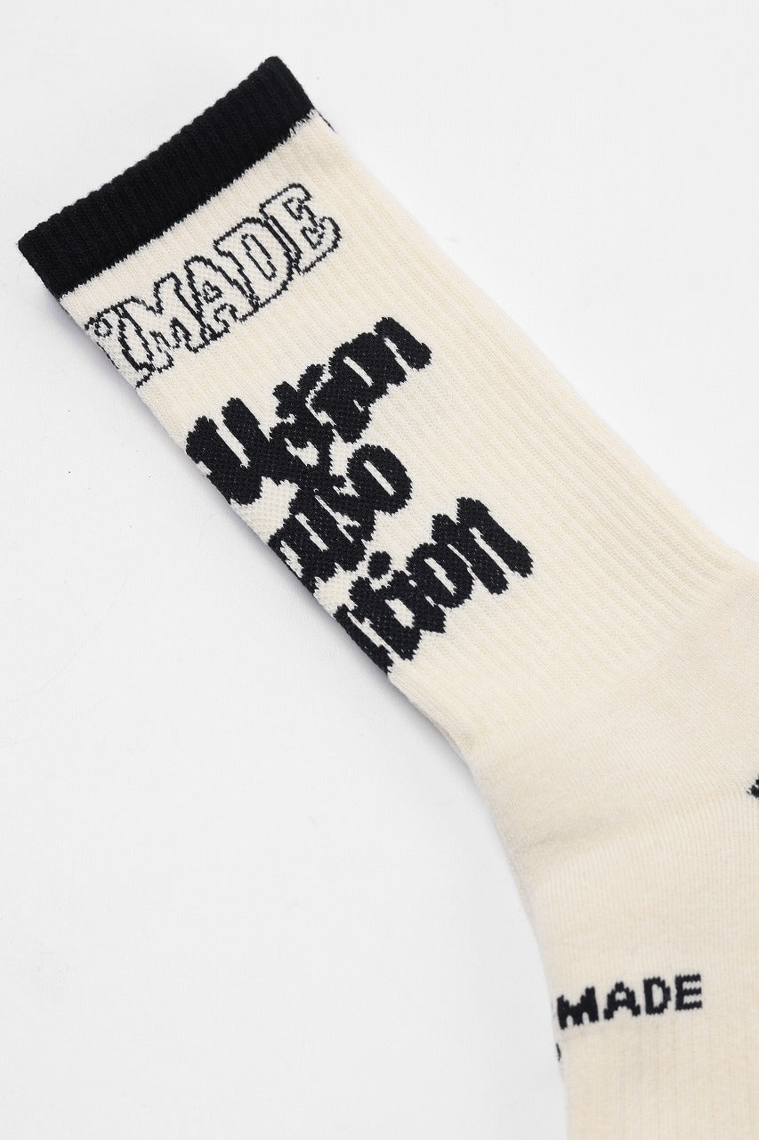 画像をギャラリービューアに読み込む, READYMADE "destruction is also creation" SOCKS (ECRU)