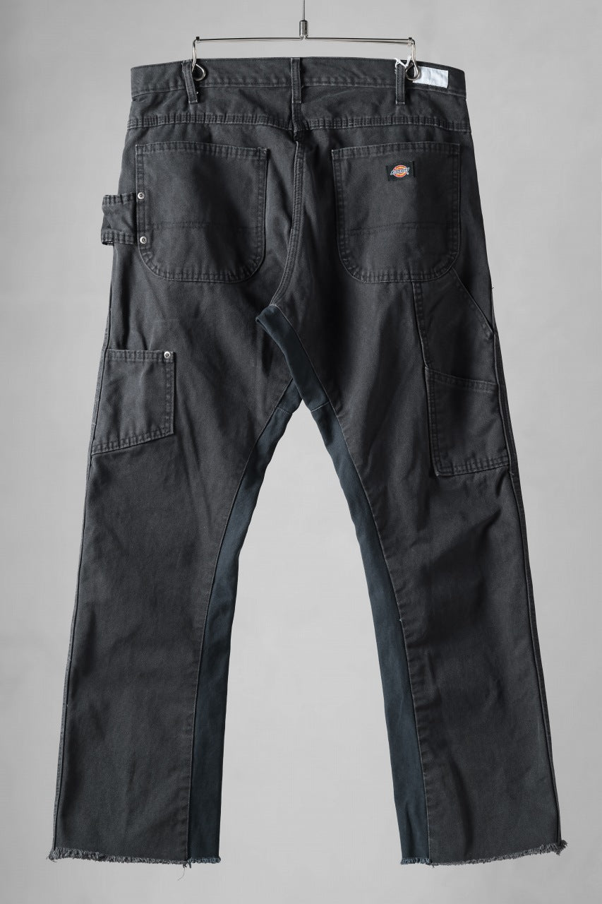 画像をギャラリービューアに読み込む, CHANGES x LOOM exclusive REMAKE REGULAR FIT CARPENTER PANTS / VINTAGE DUCK FABRIC (STONE WASHED) (BLACK #D)