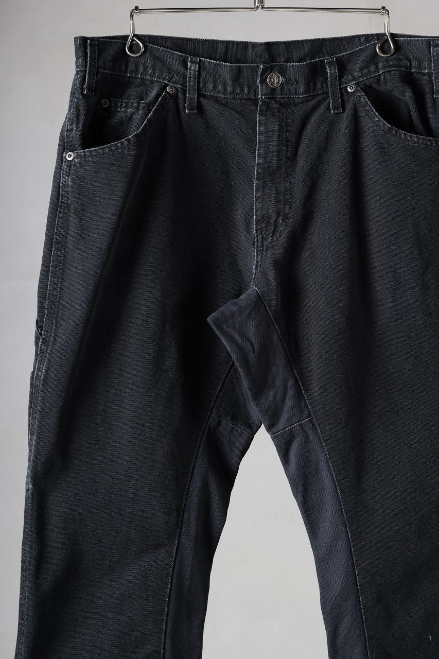 画像をギャラリービューアに読み込む, CHANGES x LOOM exclusive REMAKE REGULAR FIT CARPENTER PANTS / VINTAGE DUCK FABRIC (STONE WASHED) (BLACK #E)