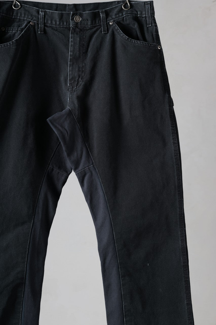 画像をギャラリービューアに読み込む, CHANGES x LOOM exclusive REMAKE REGULAR FIT CARPENTER PANTS / VINTAGE DUCK FABRIC (STONE WASHED) (BLACK #E)