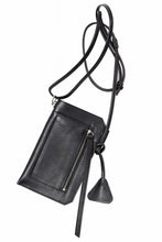 画像をギャラリービューアに読み込む, KLASICA "FLOW" MOBILE POUCH / FVT ITALIAN COW LEATHER (BLACK x SILVER)
