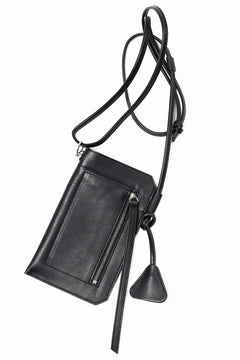 画像をギャラリービューアに読み込む, KLASICA "FLOW" MOBILE POUCH / FVT ITALIAN COW LEATHER (BLACK x SILVER)