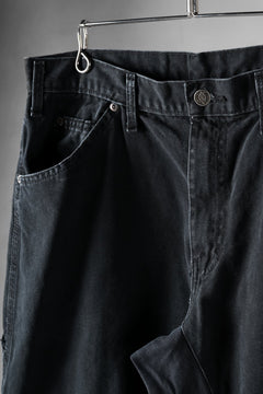 画像をギャラリービューアに読み込む, CHANGES x LOOM exclusive REMAKE REGULAR FIT CARPENTER PANTS / VINTAGE DUCK FABRIC (STONE WASHED) (BLACK #E)