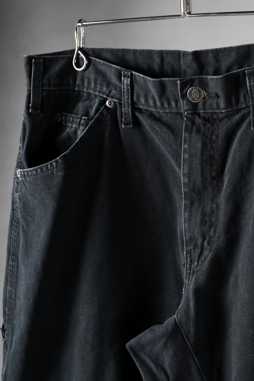 画像をギャラリービューアに読み込む, CHANGES x LOOM exclusive REMAKE REGULAR FIT CARPENTER PANTS / VINTAGE DUCK FABRIC (STONE WASHED) (BLACK #E)