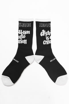 画像をギャラリービューアに読み込む, READYMADE "destruction is also creation" SOCKS (BLACK)