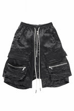 画像をギャラリービューアに読み込む, A.F ARTEFACT SATIN LOWCROTCH MILITARY WIDE SHORTS (BLACK)