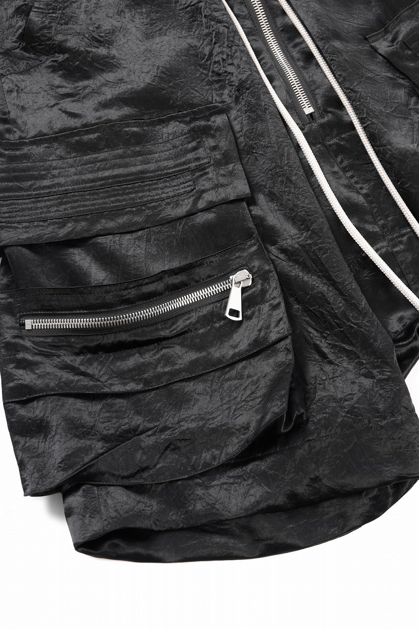 画像をギャラリービューアに読み込む, A.F ARTEFACT SATIN LOWCROTCH MILITARY WIDE SHORTS (BLACK)