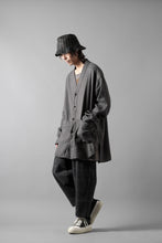 Load image into Gallery viewer, CAPERTICA PEGTOP EASY PANTS / DARK MELANGE CHECK FLANNEL (CHARCOAL)