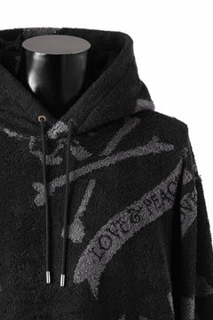 画像をギャラリービューアに読み込む, MASTERMIND WORLD TERRY CLOTH HOODIE / REGULAR FIT (BLACK x CHARCOAL)