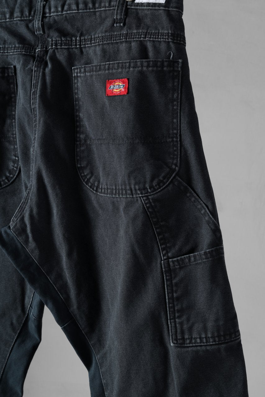 Load image into Gallery viewer, CHANGES x LOOM exclusive REMAKE REGULAR FIT CARPENTER PANTS / VINTAGE DUCK FABRIC (STONE WASHED) (BLACK #F)
