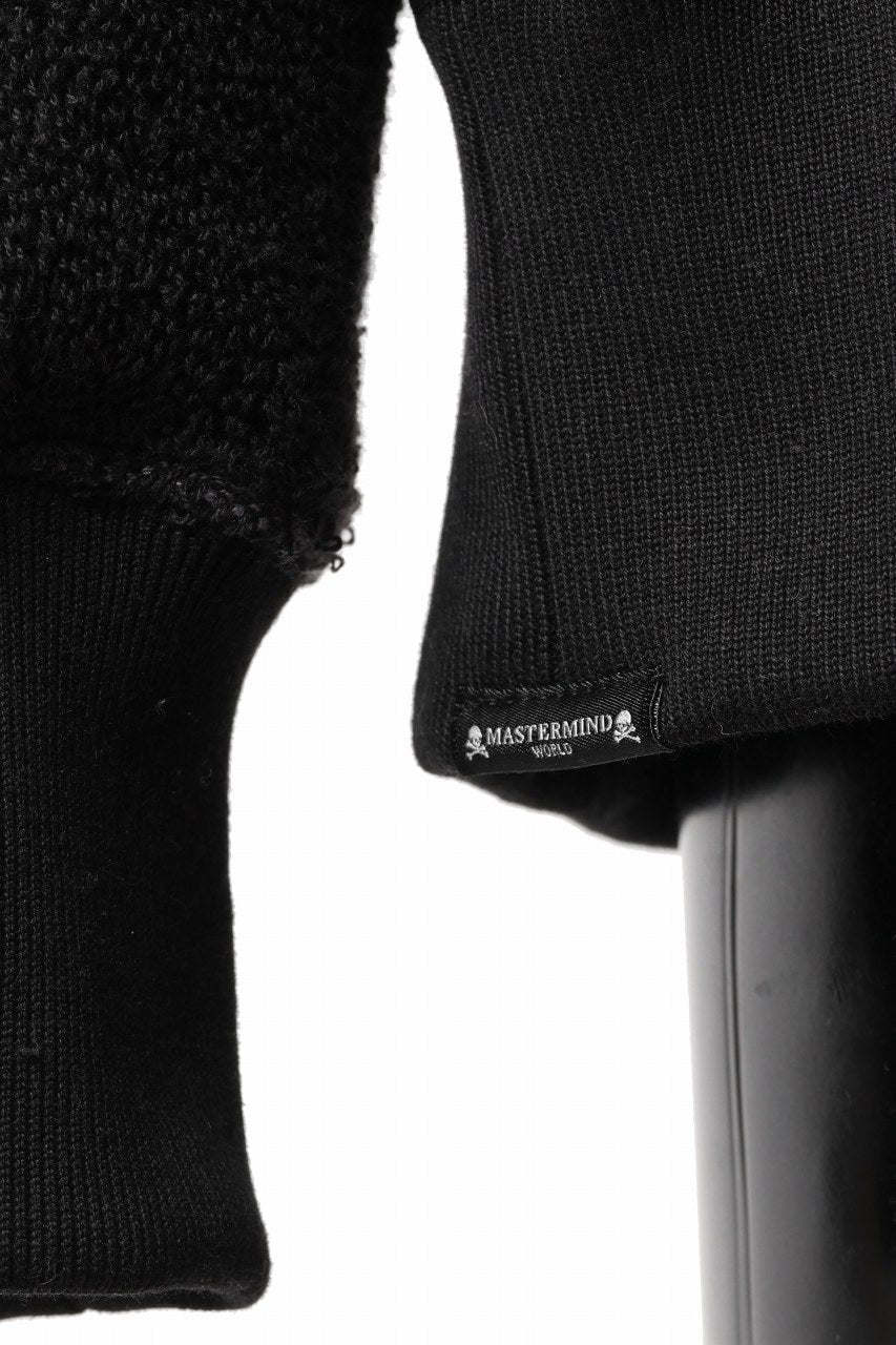 画像をギャラリービューアに読み込む, MASTERMIND WORLD TERRY CLOTH HOODIE / REGULAR FIT (BLACK x CHARCOAL)