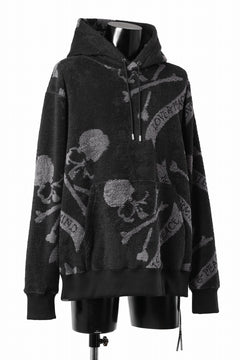 画像をギャラリービューアに読み込む, MASTERMIND WORLD TERRY CLOTH HOODIE / REGULAR FIT (BLACK x CHARCOAL)